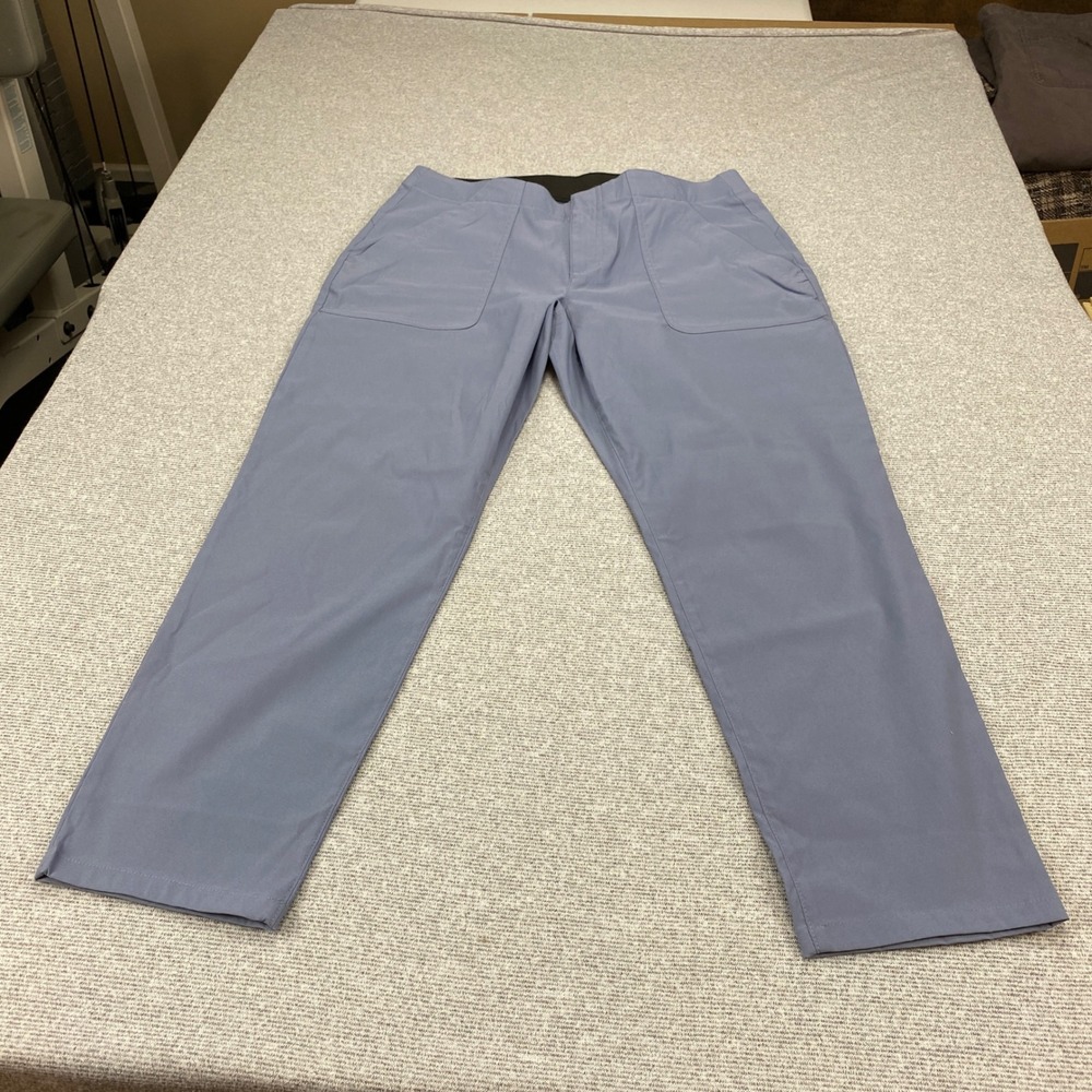 Eddie Bauer Horizon Straight Ankle Pants Womens 12 Blue Gray Hiking Travel - Picture 10 of 16